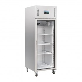 Armoire réfrigérée vitrée positive - GN 2/1 - Paiement 4X - Inox - Garantie 2 ans - 600 L - Classe N