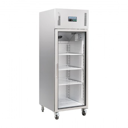 Armoire réfrigérée vitrée positive - GN 2/1 - Paiement 4X - Inox - Garantie 2 ans - 600 L - Classe N