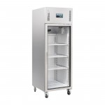 Armoire réfrigérée vitrée positive - GN 2/1 - Paiement 4X - Inox - Garantie 2 ans - 600 L - Classe N