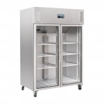 Armoire réfrigérée vitrée positive - GN 2/1 - Paiement 4X - Inox - Garantie 2 ans - 1200 L - Classe N