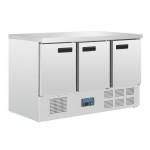Table réfrigérée positive - GN 1/1 - Garantie 2 ans - 368 L - 3 portes - 1370 (L) x 700 (P) mm - Classe N