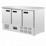Table réfrigérée positive - GN 1/1 - Garantie 2 ans - 368 L - 3 portes - 1370 (L) x 700 (P) mm - Classe N