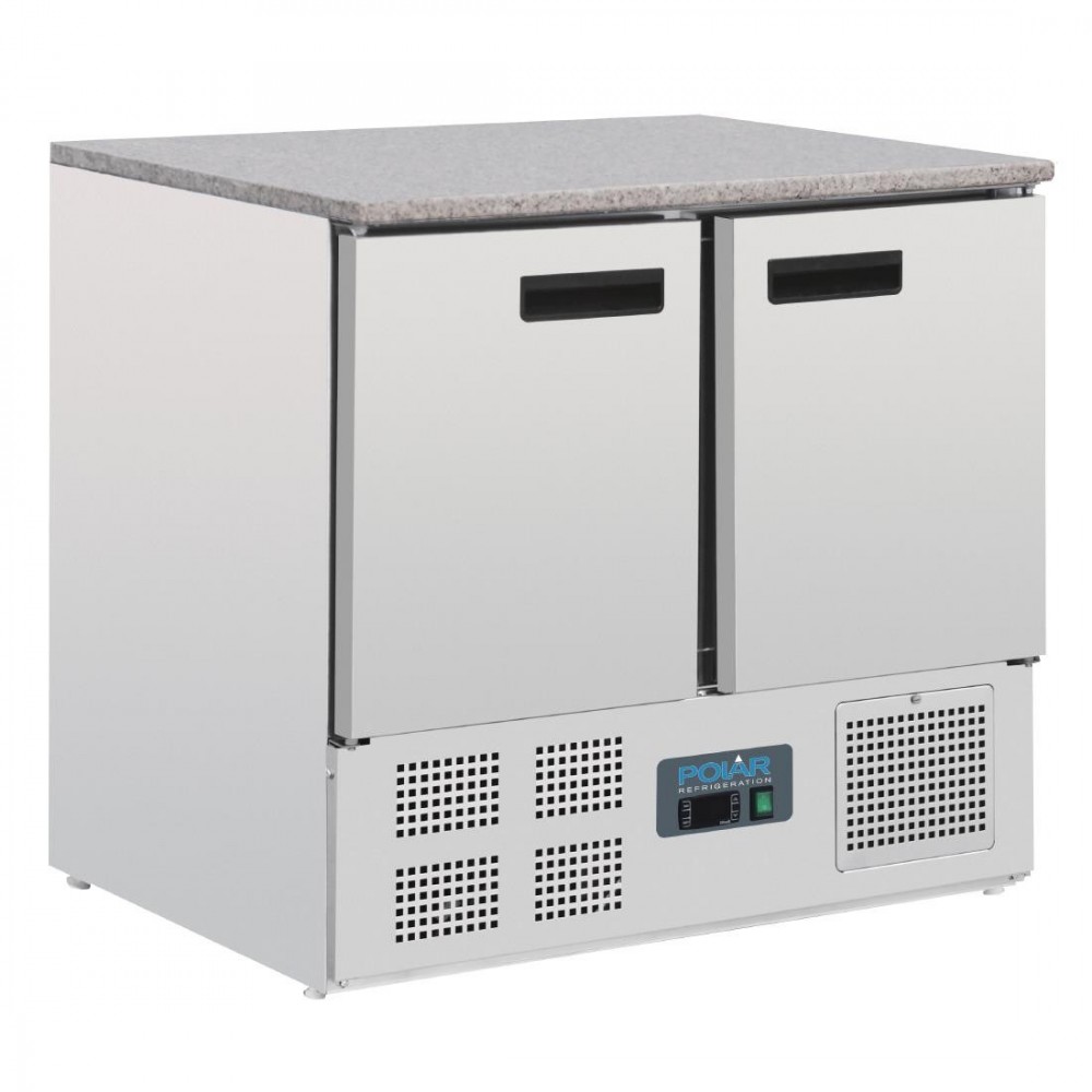 Table réfrigérée positive - GN 1/1 - Garantie 2 ans - 240 L - 2 portes - 900 (L) x 700 (P) mm - Classe N Table réfrigérée positive - GN 1/1 - Garantie 2 ans - 240 L - 2 portes - 900 (L) x 700 (P) mm - Classe N
