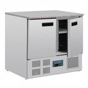 Table réfrigérée positive - GN 1/1 - Garantie 2 ans - 240 L - 2 portes - 900 (L) x 700 (P) mm - Classe N