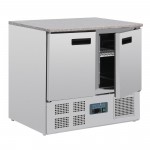 Table réfrigérée positive - GN 1/1 - Garantie 2 ans - 240 L - 2 portes - 900 (L) x 700 (P) mm - Classe N