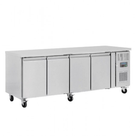 Table réfrigérée positive - Tropicalisée - Garantie 2 ans - 449 L. - 4 portes - 2230 (L) x 600 (P) mm - Classe T