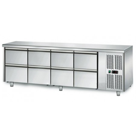 Table réfrigérée positive - GN1/1 - 421 L - 8 tiroirs - 2230 (L) x 700 (P) mm - Classe N
