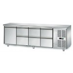 Table réfrigérée positive - GN 1/1 - 421 L - 1 porte + 6 tiroirs à droite - 2230 (L) x 700 (P) mm - Classe N