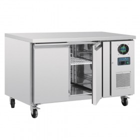 Table réfrigérée négative - GN 1/1 - Garantie 2 ans - 282 L. - 2 portes - 1360 (L) x 700 (P) mm - Classe N