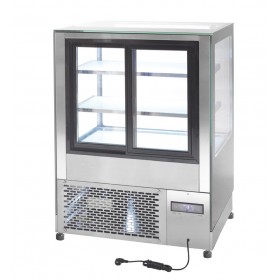 Vitrine réfrigérée positive - Paiement 4X - 290 L. - 900 (L) x 750 (P) x 1200 (H) mm - Avec éclairage