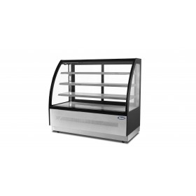 Vitrine réfrigérée positive - Semi-bombée - 520 L. - 1500 (L) x 750 (P) x 1350 (H) mm - Avec éclairage