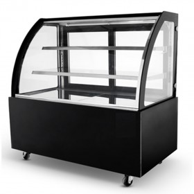 Vitrine réfrigérée positive - 480 L. - Paiement 4X - 1200 (L) x 725 (P) x 1200 (H) mm - Avec éclairage - Classe N