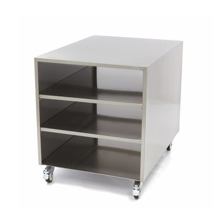 Support pétrin - Roulettes - Inox - 600 x 600 mm