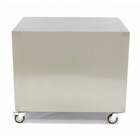 Support pétrin - Roulettes - Inox - 600 x 600 mm