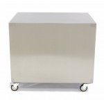 Support pétrin - Roulettes - Inox - 600 x 600 mm