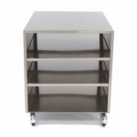 Support pétrin - Roulettes - Inox - 600 x 600 mm