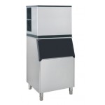 Machine à glaçons + bac à glaçons 480 kg - 212 kg / jour - A eau - Automatique - Classe N