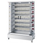 Rôtissoire professionnelle à poulets - GAZ - 8 broches / 40 poulets