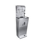 Poubelle inox SNACK porte pivotante