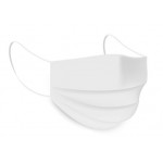 Masque Double couche Tissus  lavable- Blanc - Lot de 10