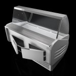 Vitrine réfrigérée positive - Vitre droite - PREMIUM - 1520 (L) x 900 (P) x 1260 (H) mm - Avec éclairage - Classe N