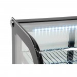 Vitrine réfrigérée à poser - Paiement 4X - Garantie 2 ans - 100 L. - 2 étagères - Avec éclairage - Classe N