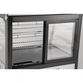 Vitrine réfrigérée à poser - Paiement 4X - Garantie 2 ans - 100 L. - 2 étagères - Avec éclairage - Classe N