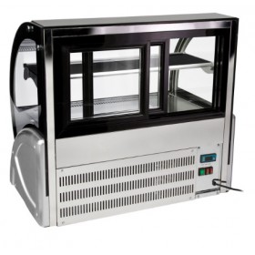 Vitrine chauffante à poser - M - Paiment 4X -128 L. - 900 (L) x 550 (P) x 790 (H) mm - Avec éclairage - Classe N