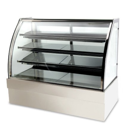 Vitrine réfrigérée positive - Bombée - 610 L. - 1800 (L) x 740 (P) x 1200 (H) mm - Avec éclairage - Classe N