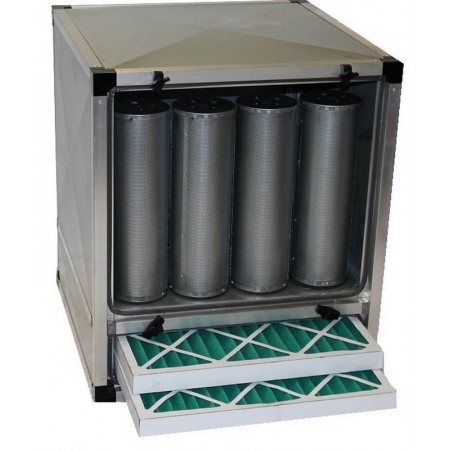 Caisson charbon actif  - 9 cylindres - 2500 m3
