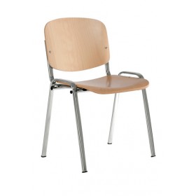 Chaise en bois noir patiné avec dossier croisé