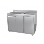 Armoire de rinçage avec bacs à déchets - Cuve à droite