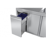 Armoire de rinçage avec bacs à déchets - Cuve à droite