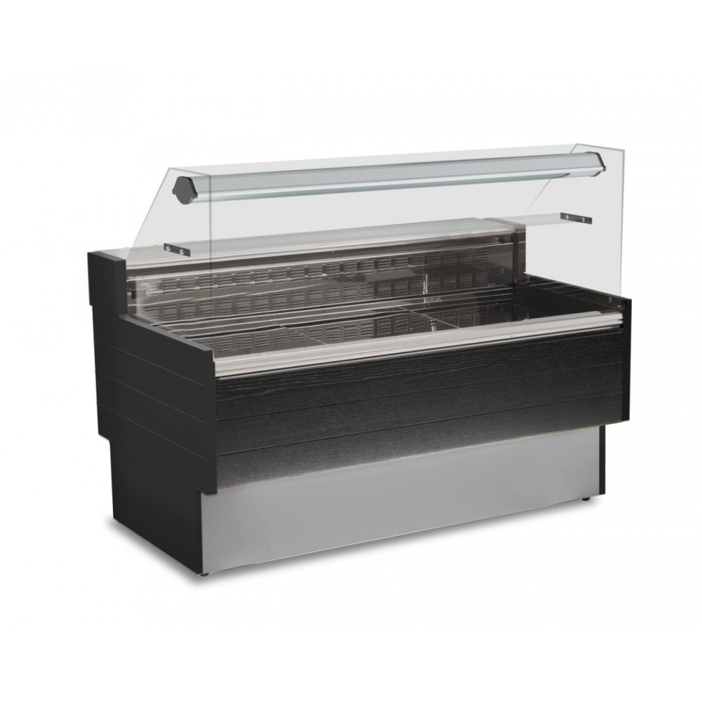 Vitrine réfrigérée positive - Paiement 4X - Noir - 1280 (L) x 975 (P) x 1285 (H) mm - Avec éclairage - Classe N Vitrine réfrigérée positive - Paiement 4X - Noir - 1280 (L) x 975 (P) x 1285 (H) mm - Avec éclairage - Classe N