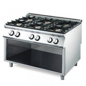 Fourneau 6 feux gaz GN1/1 GASTROMASTRO SPAIN