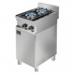 Cuisinière à Gaz - Avec soubassement - 2 feux - 7,2 kW