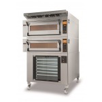 Four à sole électrique boulanger modulaire 2 niveaux avec hotte