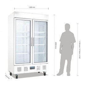 Armoire réfrigérée vitrée positive - 944 L. - Paiement 4X - Garantie 2 ans - Classe N
