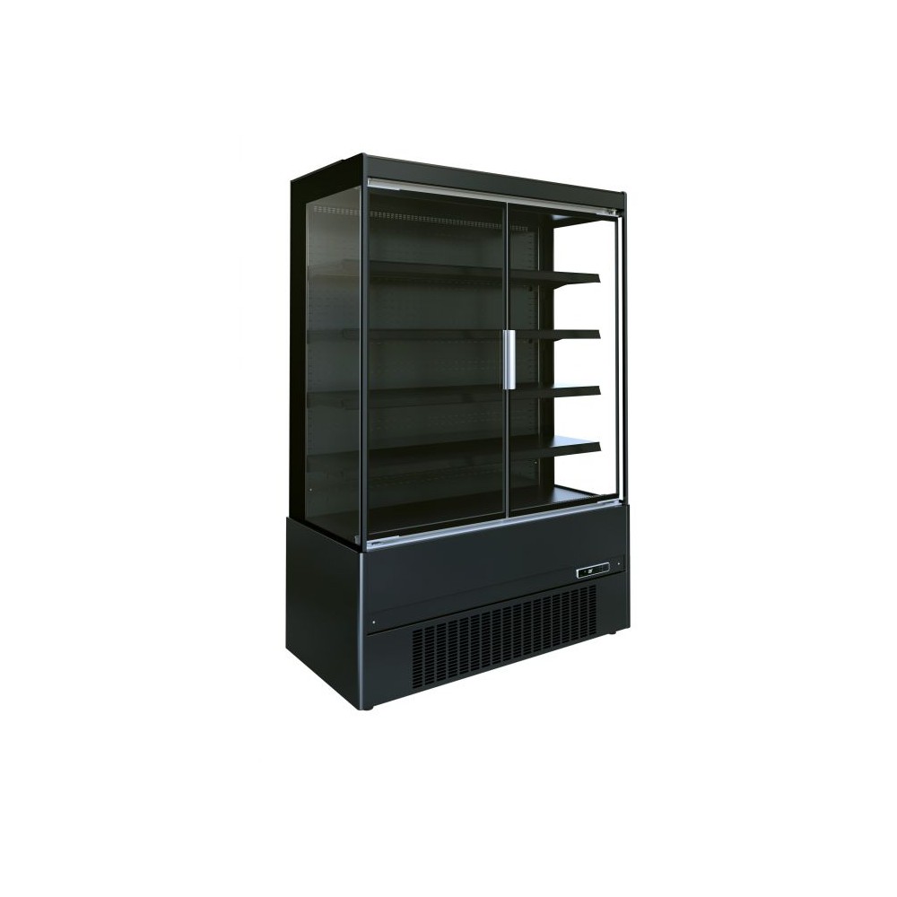 Vitrine réfrigérée murale Noir- Vitrine libre service 1510 x 665 x 1985 mm Vitrine réfrigérée murale Noir- Vitrine libre service 1510 x 665 x 1985 mm