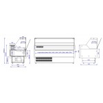 Vitrine réfrigérée positive - Snack - Paiement 4X - Blanc - 2500 (L) x 790 (P) x 1220 (H) mm - Avec éclairage - Classe N