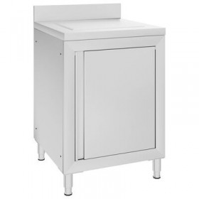 Meuble bas inox porte...