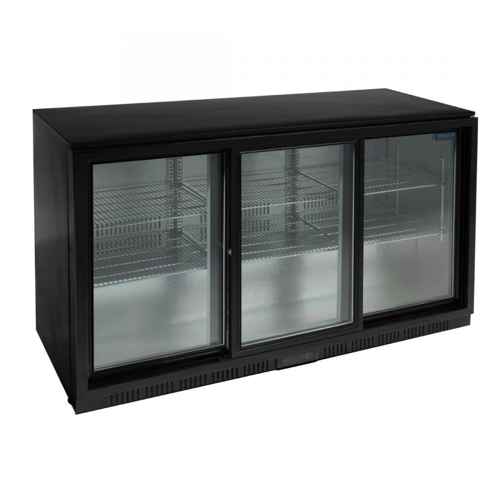 Arriere-bar refrigeree 3 portes vitres coulissantes Arriere-bar refrigeree 3 portes vitres coulissantes