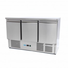 Table réfrigérée positive - GN 1/1 - ECO - Garantie 1 an - 400 L - 3 portes - 1795 (L) x 700 (P) - Classe T