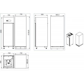 Armoire réfrigérée positive 600 L - 1 porte pleine GN 2/1- AFI COLLIN LUCY