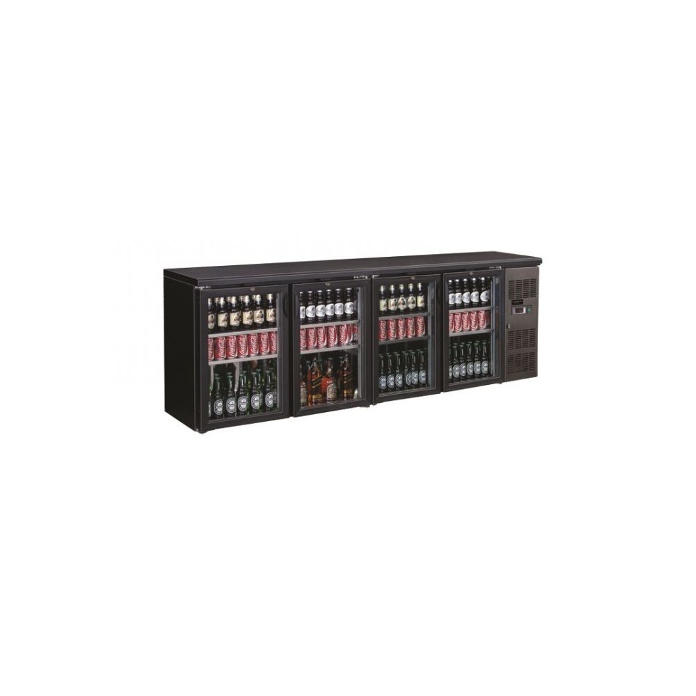 Arrière de bar réfrigéré - 3 portes - 335 L - contenance 335 L soit 429 canettes de 330 ml, 3 portes battantes Arrière de bar réfrigéré - 3 portes - 335 L - contenance 335 L soit 429 canettes de 330 ml, 3 portes battantes