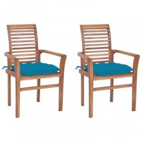 Fauteuils en bois bleu clair