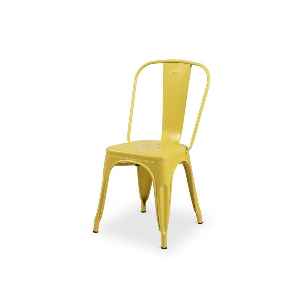 Chaise de café jaune