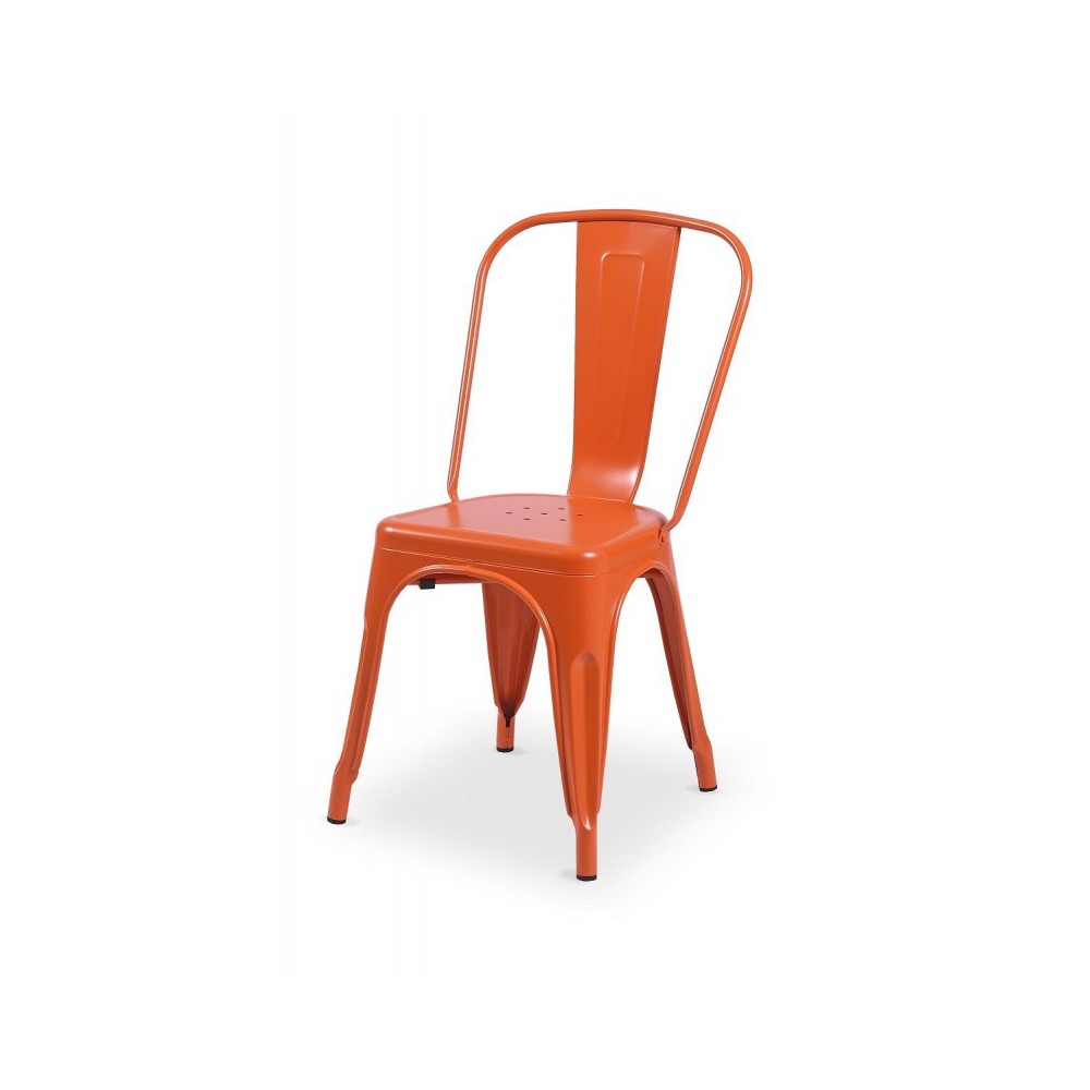Chaise de café orange