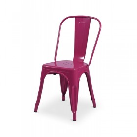 Chaise de café rose