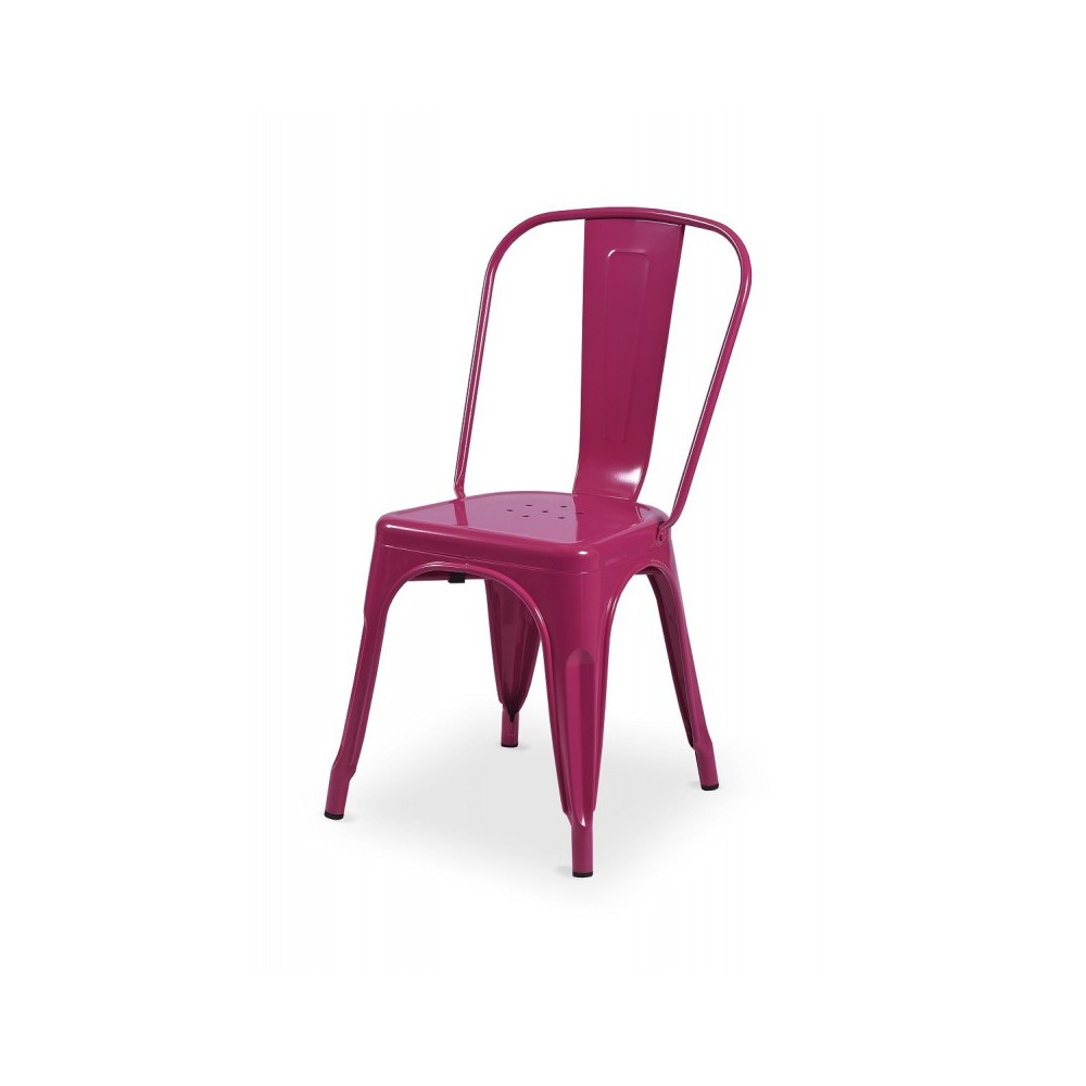 Chaise de café rose